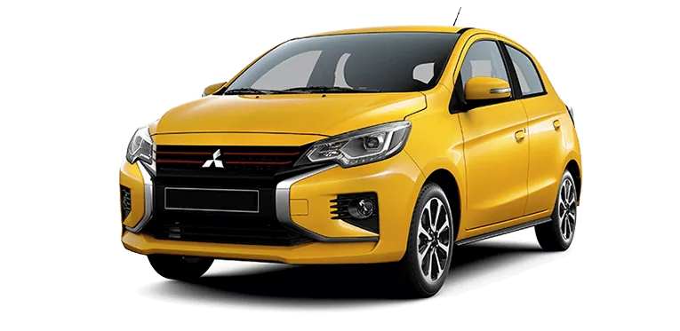 Mitsubishi Space Star 1000cc σε λευκό φόντο