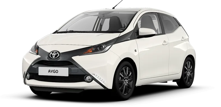 Toyota Aygo 1000cc σε λευκό φόντο